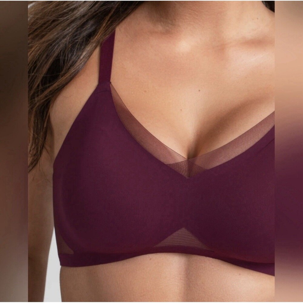 Honey Love Lift Wear Crossover Bra Color Fig Size 1X Removable Pads‎